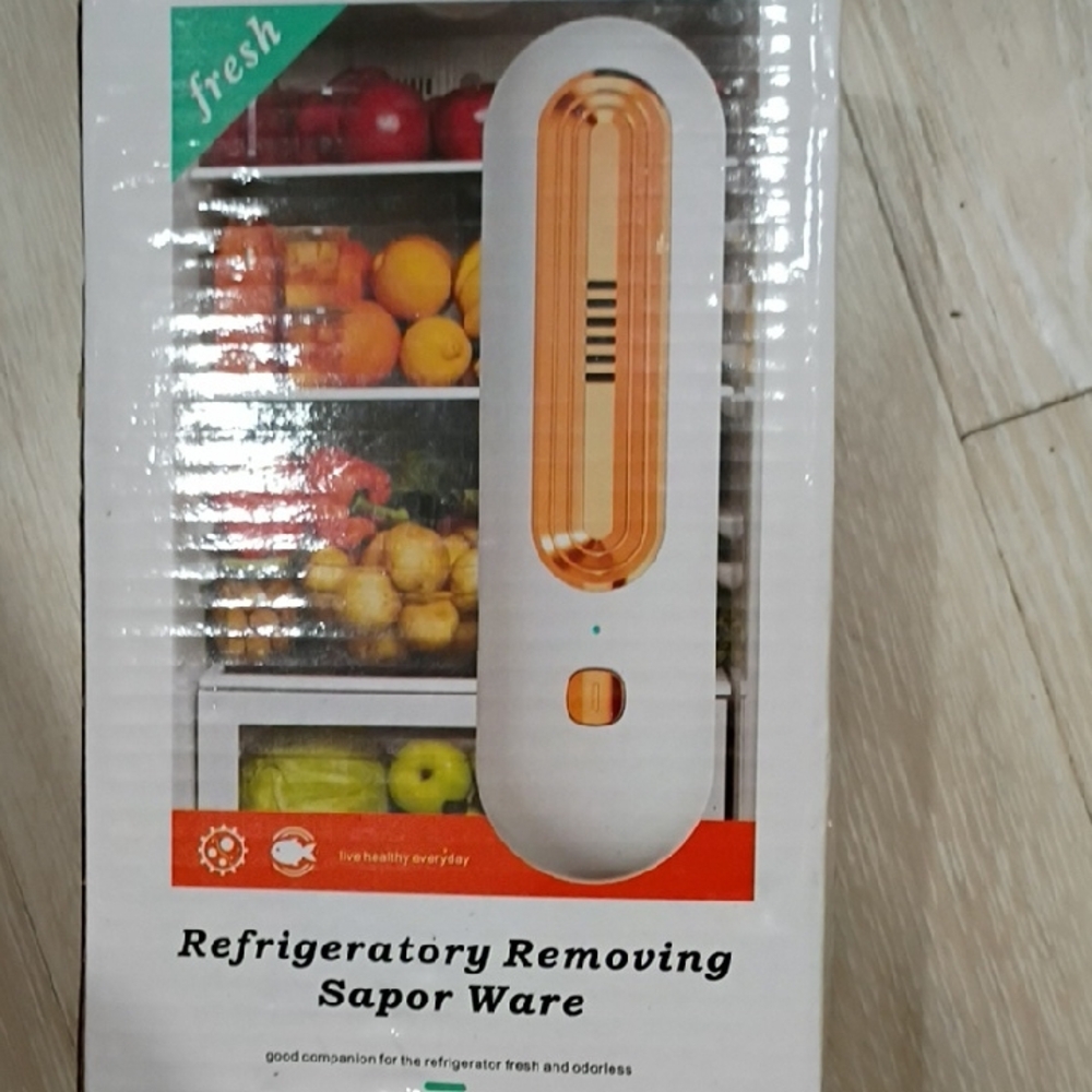 💜Amazon White and Orange Refrigerator Odor Remover